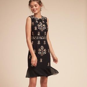 BHLDN Petra dress black embellished size 4